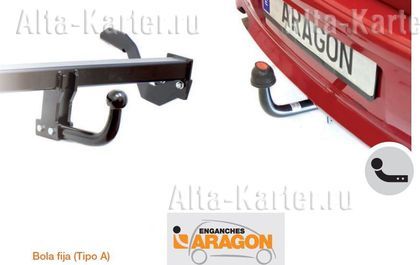 Фаркоп Aragon для Fiat Doblo II Work Up 2012-2021. Артикул E1913CA