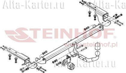 Фаркоп Steinhof для Citroen DS4 2011-2021. Артикул C-047