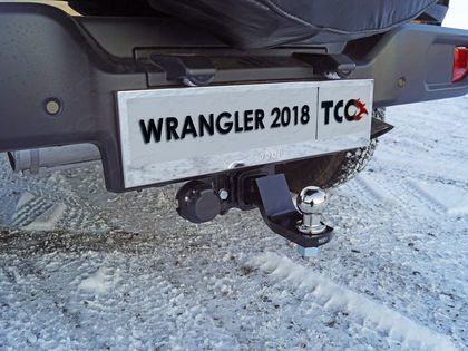 Фаркоп ТСС оцинкованный под американский квадрат для Jeep Wrangler JL 5D (2.0T) 2018-2021. Артикул TCU00134N