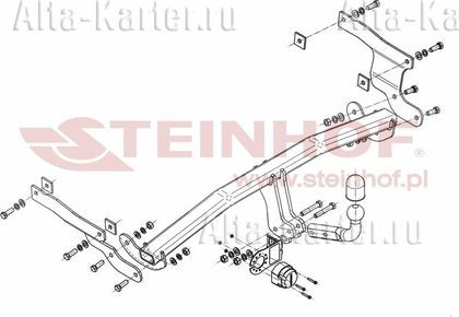 Фаркоп Steinhof для Mazda 3 III BM хэтчбек 5-дв. 2013-2018. Артикул M-038
