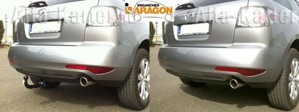 Фаркоп Aragon для Mazda CX-7 бензин 2007-2013. Быстросъемный крюк. Артикул E4007AM